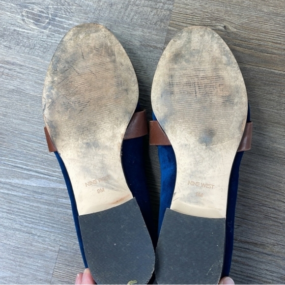Nine West Women's Navy and Brown Huff Loafer Flats.  Sz 9 - Picture 8 of 9